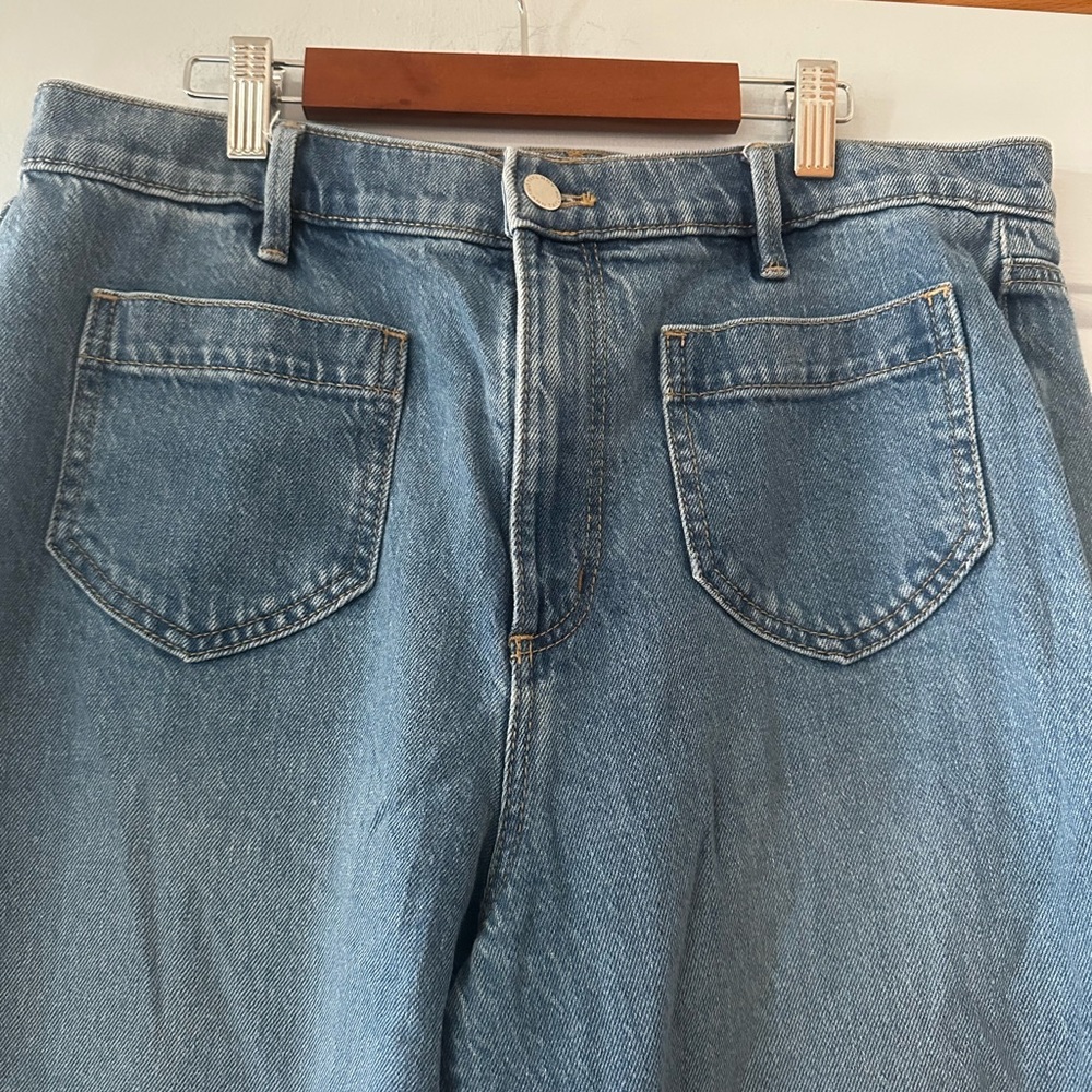 Ann Taylor Wide Leg Jeans with patch pockets size 10P. - Picture 5 of 14